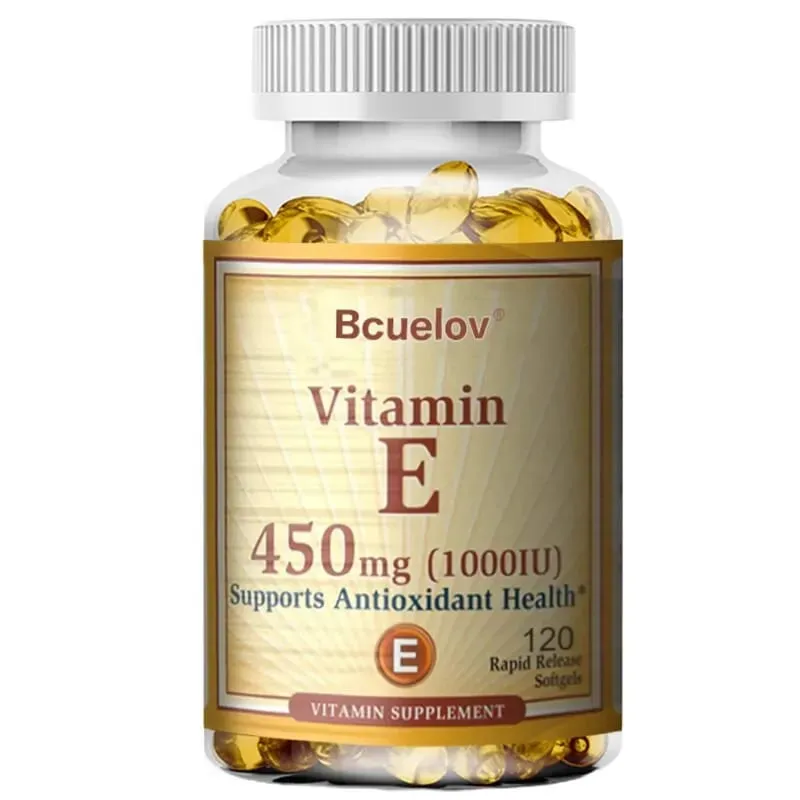 Vitamin E 1000IU Capsules - Supports Skin Cardiovascular Health Boosts Immunity Anti-aging Skin Health