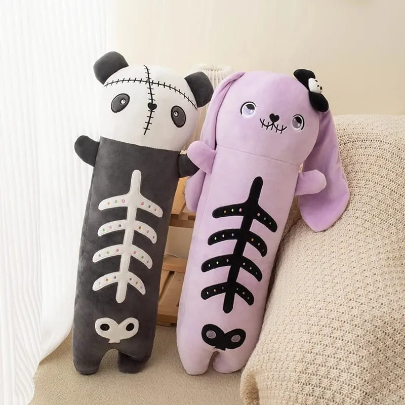 60cm Horror Goth pluszowe zwierzę królik Panda miękka zabawka śliczna poduszka na ciało dekoracja na imprezę halloweenową zabawny prezent dla dziewczynki chłopca — image 4