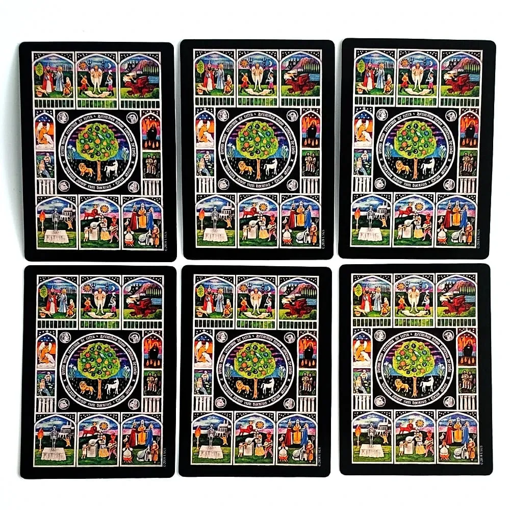 Bộ bài Jungian Tarot trong hộp cứng 78 lá bài dập nổi đôi cho trí tưởng tượng tích cực Jung Archetypes Tâm lý học