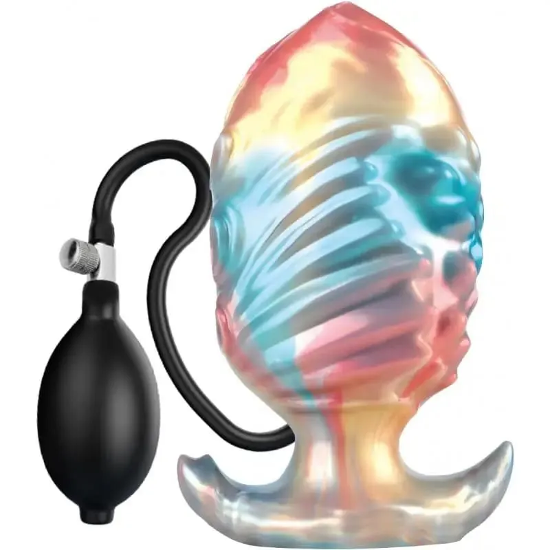 Monster Dildo Inflatable Tentacle Fantasy Anal Plug With Adjustable Thickness Curve Base Thick Inflatable Sex Toys For Women Men — image 1