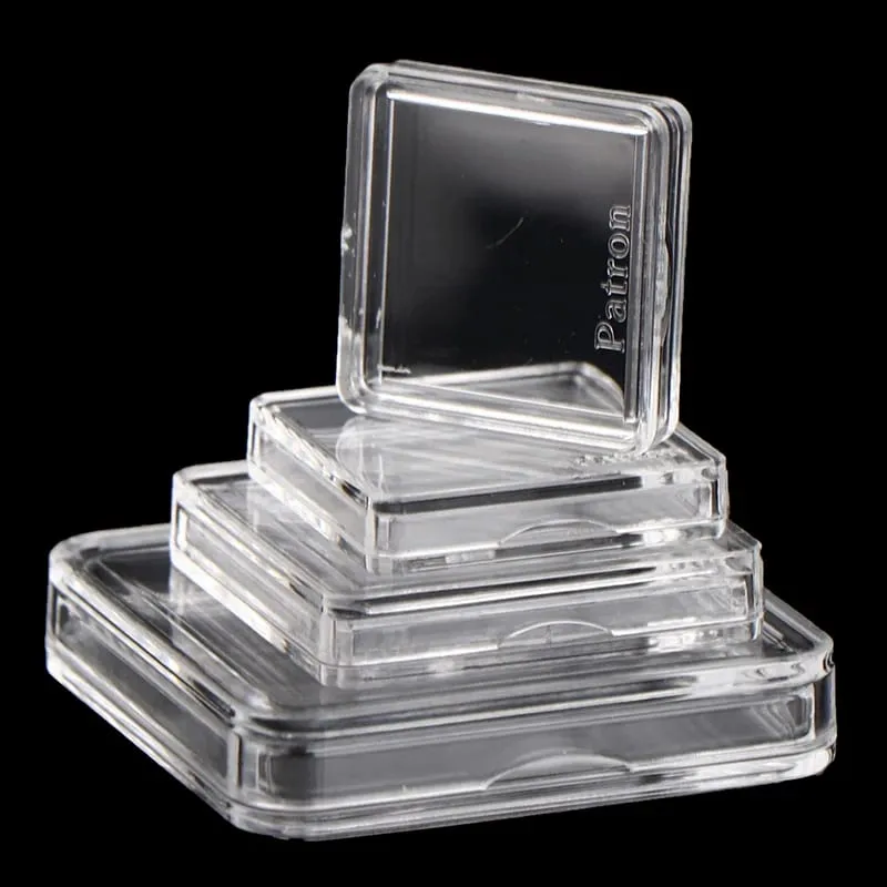 Z. 10PCS Square Clear Plastic Protector Containers Case For Token Board Game Holder Boxes Cards Collection — image 3