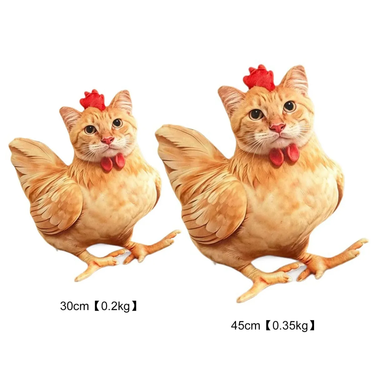 Kat Kylling Sjov nyhed Blød plyspude Sødt dyr fyldt sofapude 3D Orange Tabby Killingdukke — image 3