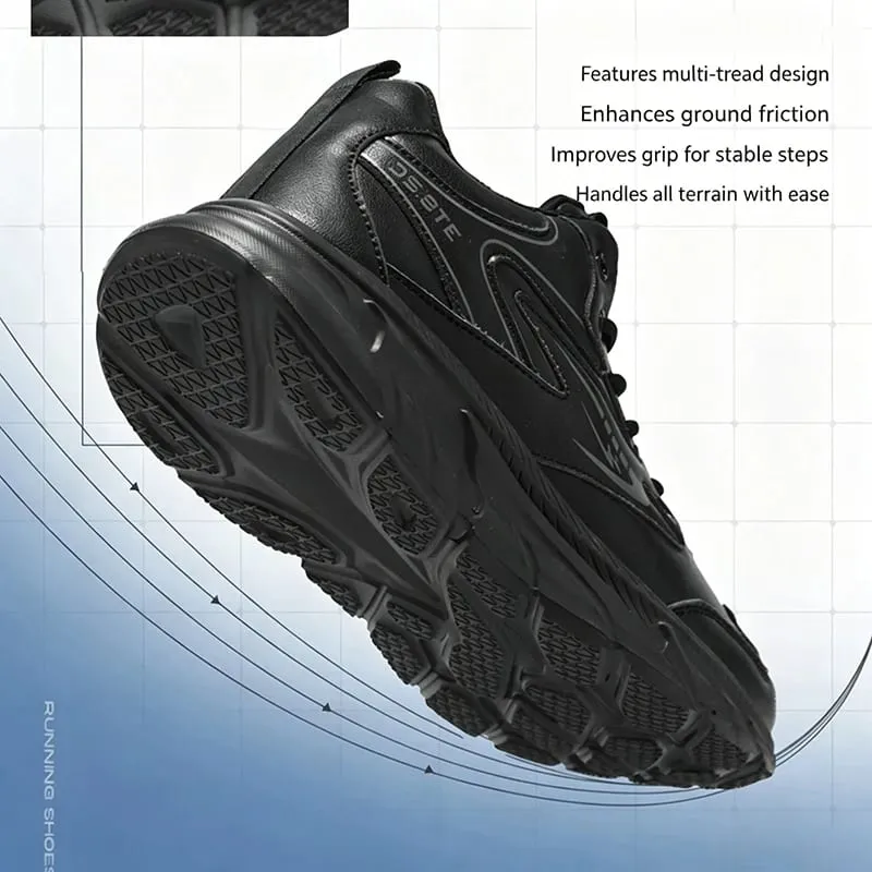 Double Star Men Sneakers 2026 New Fashion Casual Shoes Water Resistant Leather Upper Running Walking Shoes Anti Slip Lightweight
