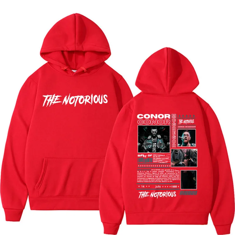 The Notorious Conor McGregor Merch Hoodie Men's Clothing Retro 90s High Street Sweatshirts Casual Fleece Bodywarmer Hoodies Coat — image 12