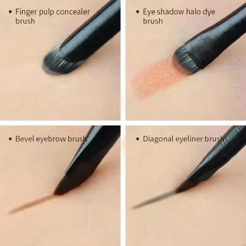 6Pcs Natural Eye Makeup Brushes Set Eyeshadow Brush Eyebrow Contour Eyeliner Brush Eyes Cosmetic Blending Detail Make Up Tools