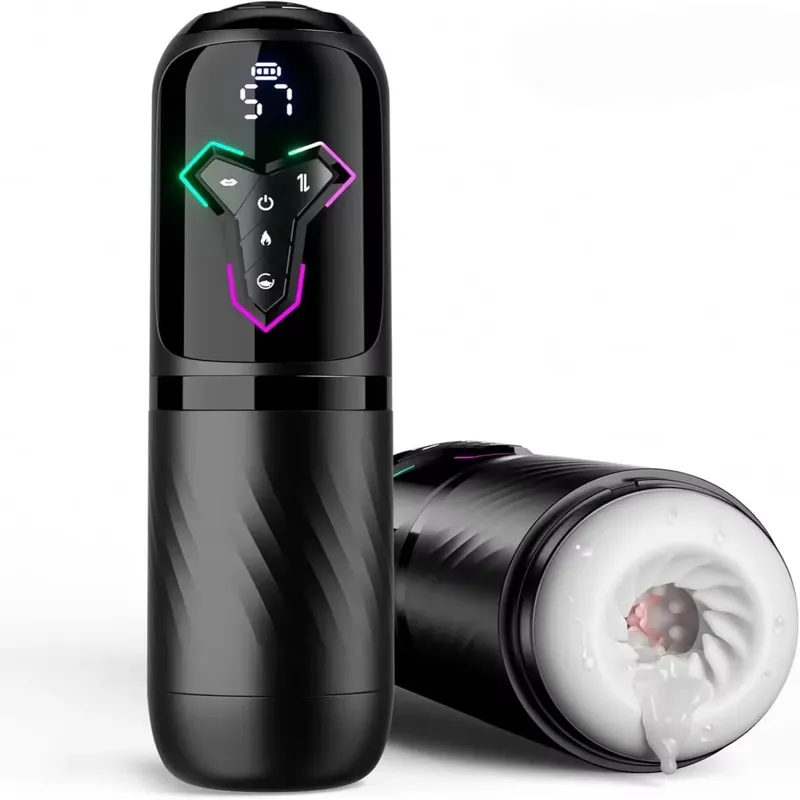 Automatic Telescopic Male Masturbator 5 IN 1 Mode Penis Pump Sucking Vibrating Sex Machines LCD Display Sex Toys for Men