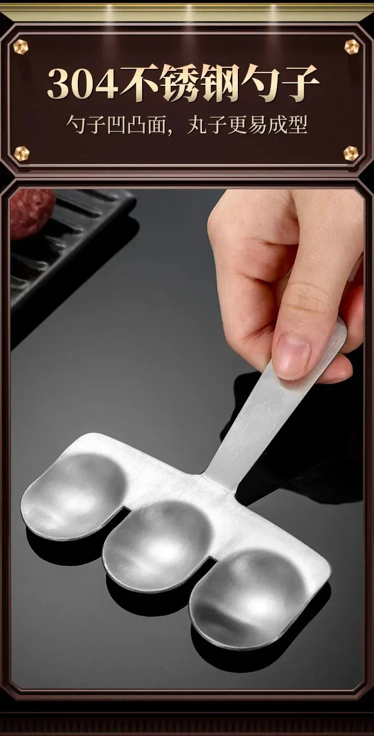 Easy-Release Non-Stick Meatball Maker Set - Manual Meatball Spoon for Effortless Fish Balls-Ideal Kitchen Tool for Home Cooking — image 9