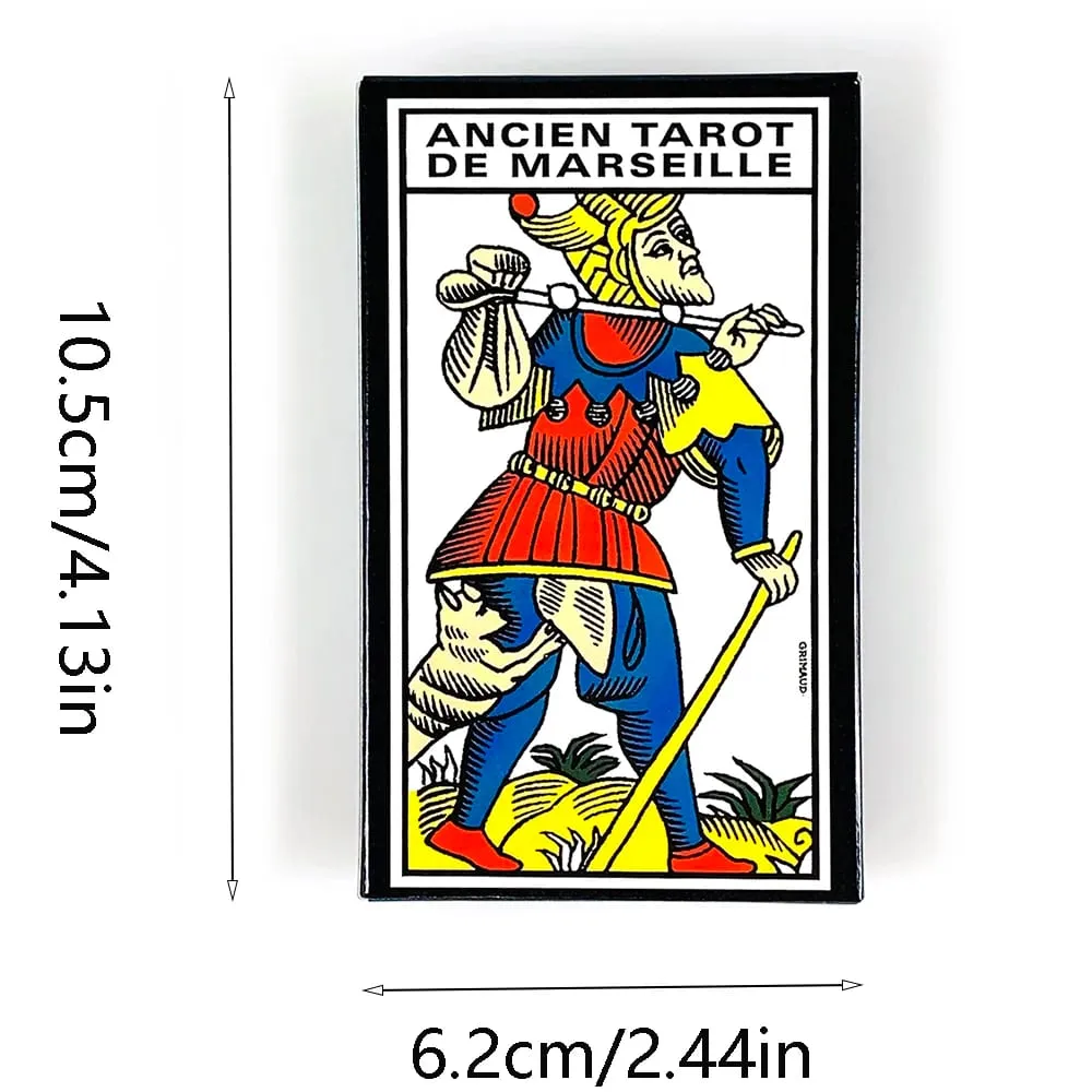 French Ver. Ancien Tarot De Marseille Deck Vintage Divination Tarot Deck Fortune Telling Board Game Cards Game for Beginner