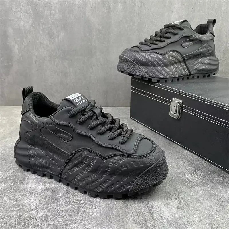 Fashion Men Shoes Casual Faux Leather Sneakers Brand Tenis Male Wedged Shoes Spring Summer Breathable Trainers Man Gym Run Shoes
