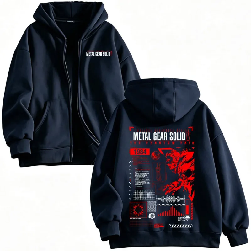 MGS5 Metal Gear Solid V The Phantom Pain Venom Snake Zipper Hoodies Men's Women Zip Up Hooded Sweatshirts Jackets Coats — image 4