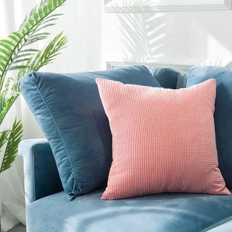 Solid Luxury Square Cushion Cover 30x50/40x40/45x45/50x50cm Soft Decorative Throw Pillow Case for Sofa Car Home — image 10