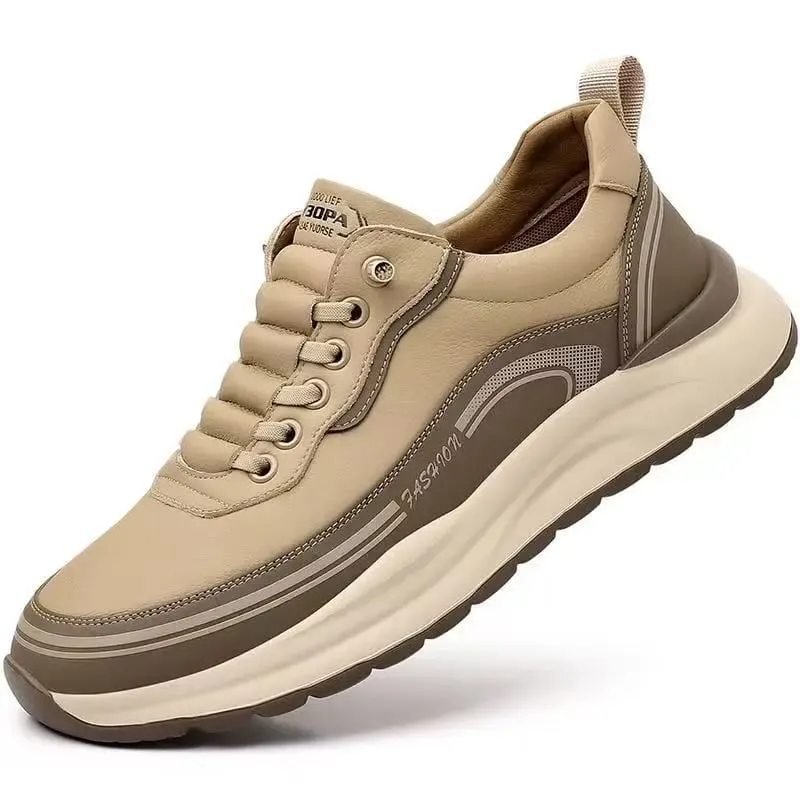 Large size summer new breathable wear-resistant men's shoes casual comfort sneakers men's fashion versatile thick soled shoes