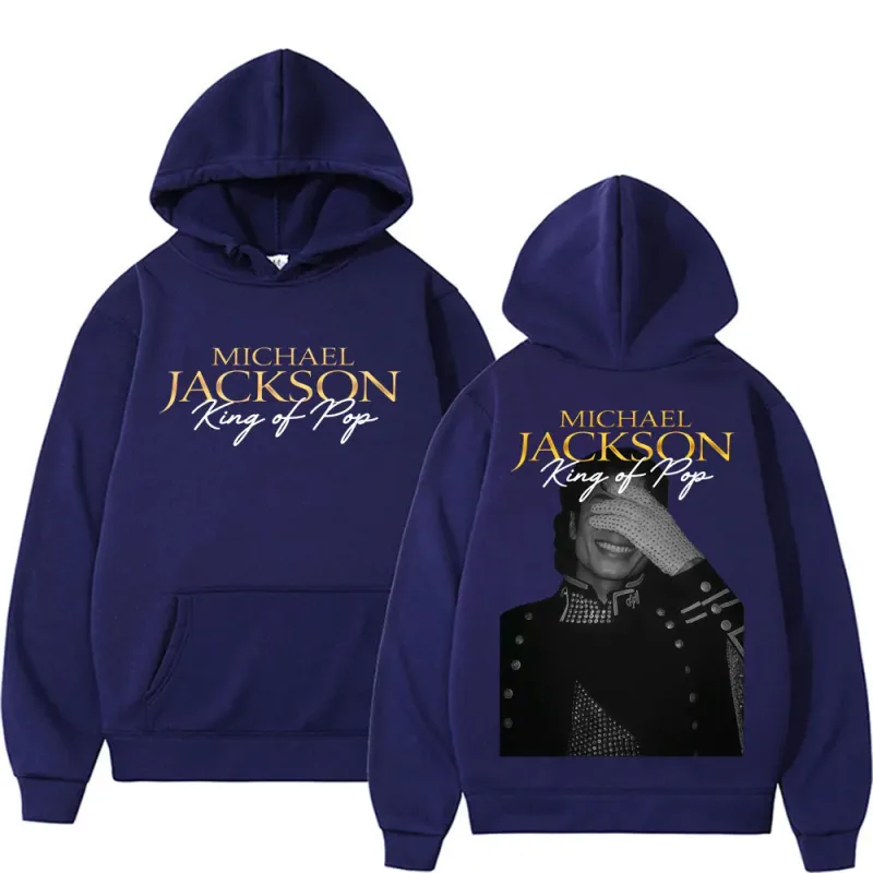 Michael Jackson King of Pop Hip Hop Style Hoodies Men Women Harajuku Streetwear Vintage Sweatshirt High Quality Fleece Pullovers — image 4