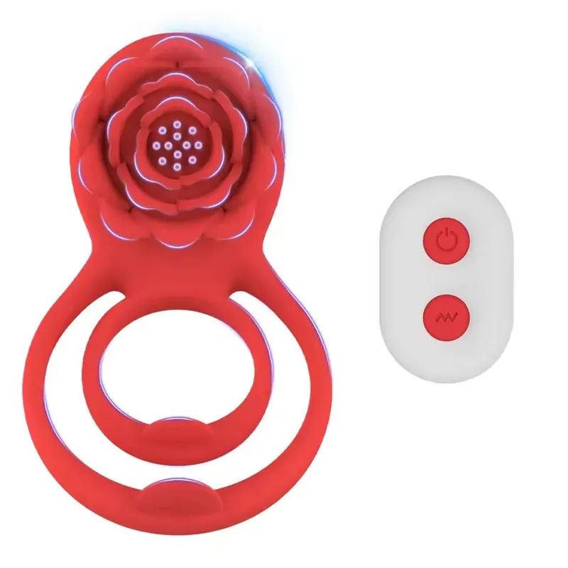Penis Cock Ring Vibrator for Women Black Rose G Spot Nipple Clitoral Male Ejaculation Delay Nipple Clitoral Stimulator Sex Toys — image 7