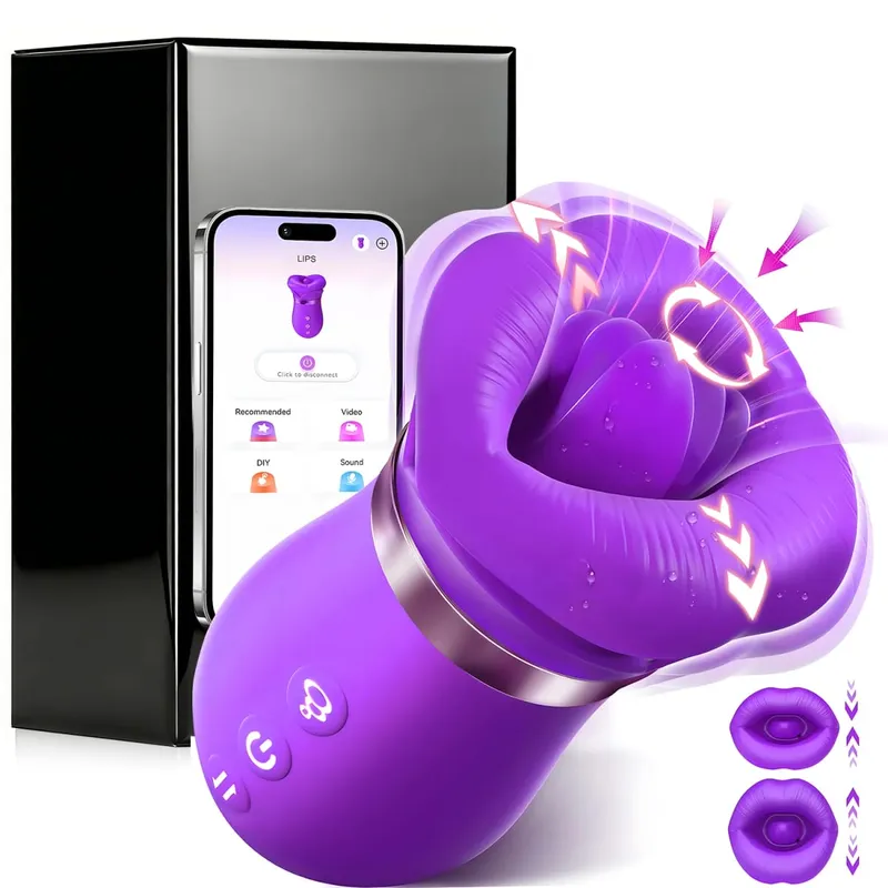 APP Control Sucking Vibrator Tongue Licking Sucker Female Oral Clitoris Nipple Stimulator Vibrating Vacuum Sex Toys for Couples