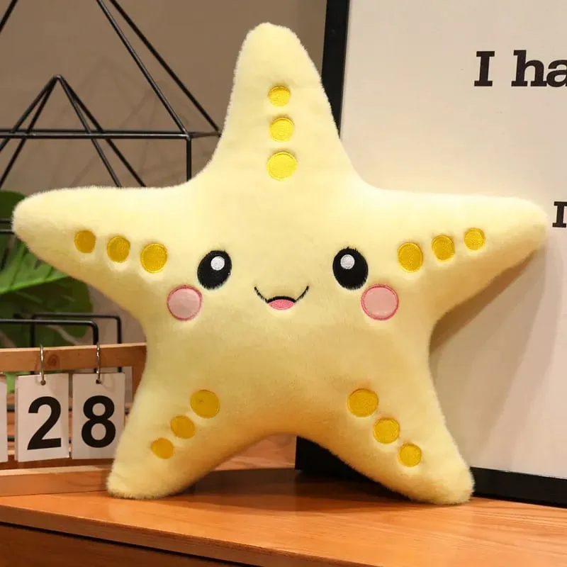 12/43cm Starfish Star Plush Pillow Stuffed Smiling Ocean Animal Colorful Cushion Sofa Chair Decor Present — image 17
