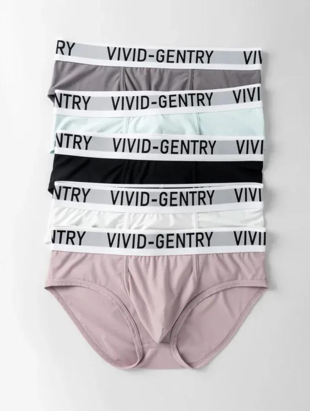 Men's Elastic Ice Silk Underwear Sexy Big U Convex Pouch Briefs Korean Youth Breathable Sports Panties Solid Mid Waist Underpant