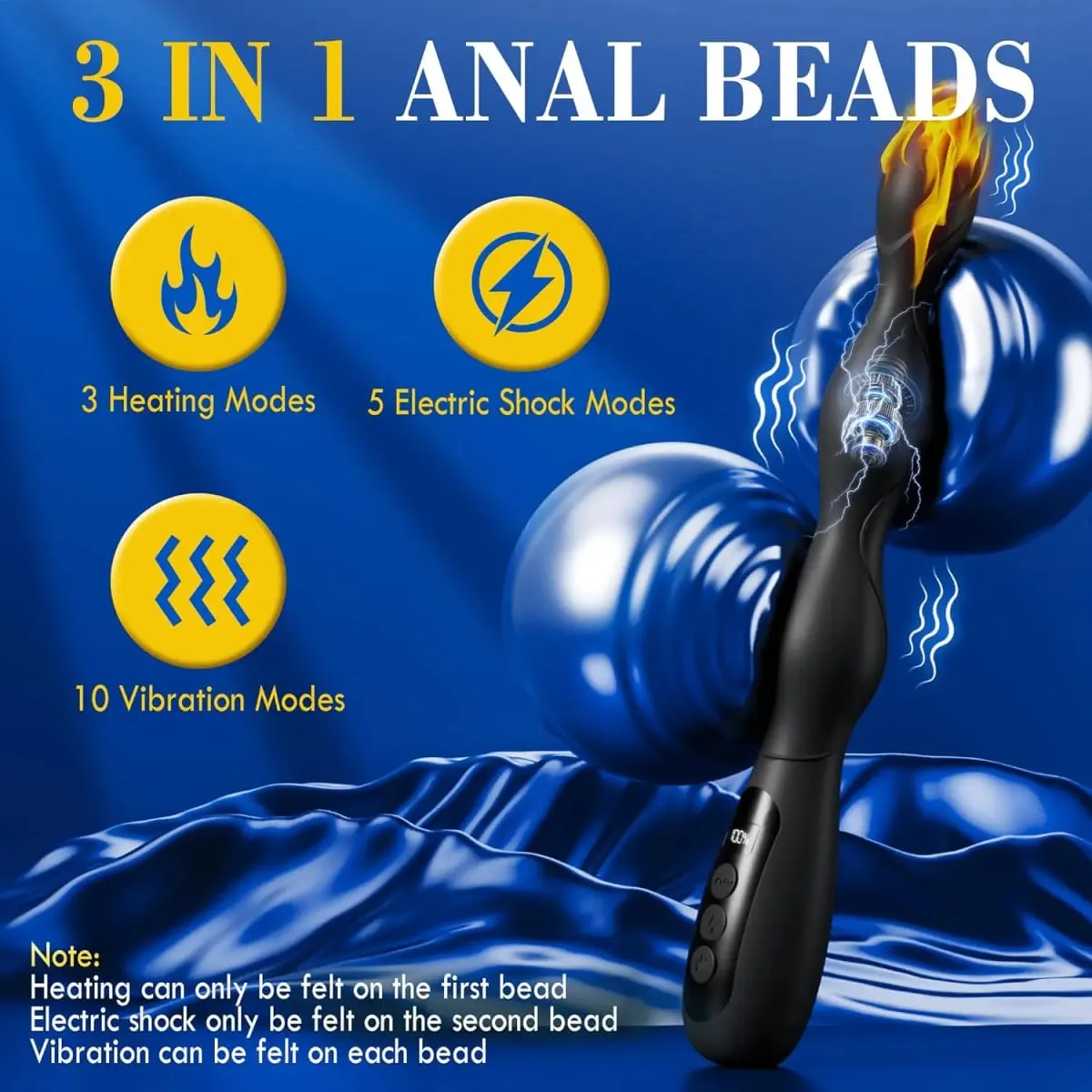 Anal Plug Electric Shock Prostate Massager Intelligent Heating Butt Plug Female Masturbator Anal Bead Erotic Sex Toys for Couple