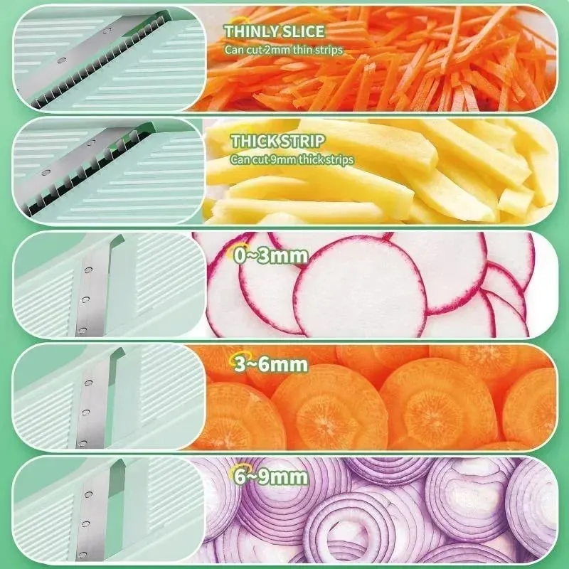 Multi-function Vegetable Slicer Household Fruit And Vegetable Cutter Manual Adjustable Knob Lemon Potato Grater Kitchen Gadgets