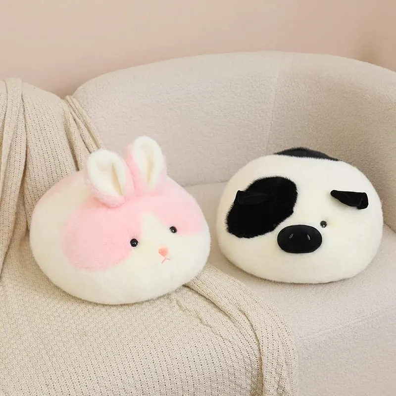 40cm Fluffy Animal Plush Pillow Hamster Rabbit Cow Pig Decompression Sofa Cushion Photography Prop Holiday Present