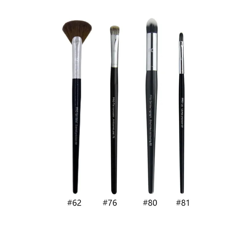 4pcs/set Pro Allover Eye Shadow Makeup Brushes Lip Brow Precision Concealer Blending Domed Crease Smudge Highlight Make Up Brush