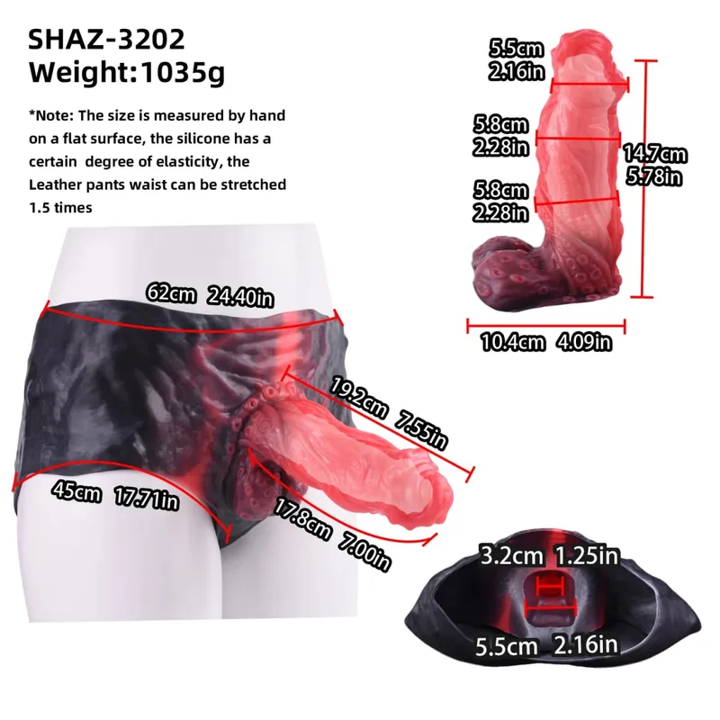 3D Horse Penis Shaped Wearable Cock Sleeve Gradient Color Skin-Friendly Liquid Silicone Adult Couple Intimate Sex Toys — image 8