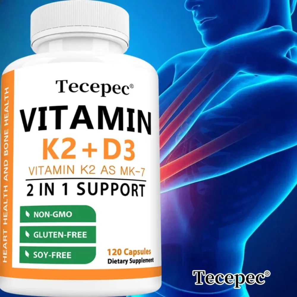 Vitamin D3 + K2 Softgels 2-in-1 Complex Bone Teeth & Immune Health Support Immune System Booster — image 1