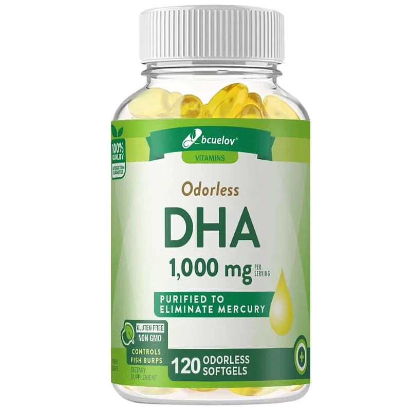 Bcuelov High Potency DHA - Supports Brain Health and Cognitive Function Improves Concentration and Intellectual Thinking