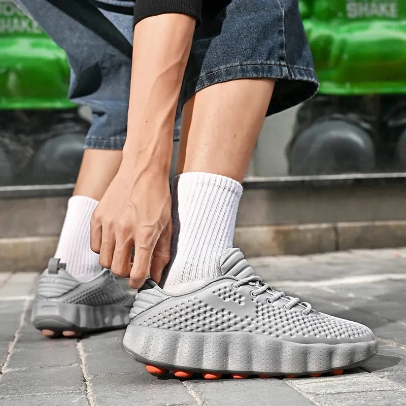Men's Breathable Running Shoes Cushioned Non-slip Woman Casual Sneakers Massage Athletic Footwear for Outdoor Jogging Sports — image 6