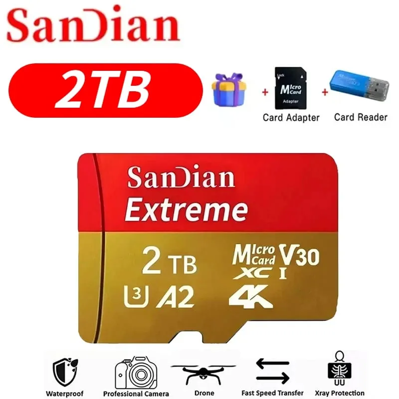 Scheda SD di memorizzazione ad alta velocità Scheda Micro TF originale da 128 GB Trasferimento ad alta velocità Classe 10 da 512 GB per fotocamera/PC/telefono — image 10