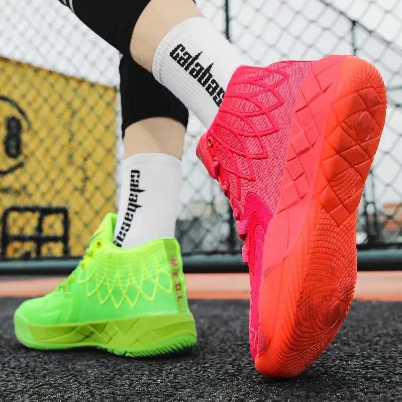 Three-Ball Generation Lamelo Ball Basketball Shoes Yin-Yang High-Top Practical Youth Student Basketball Shoes Men's Sports Shoes — image 2