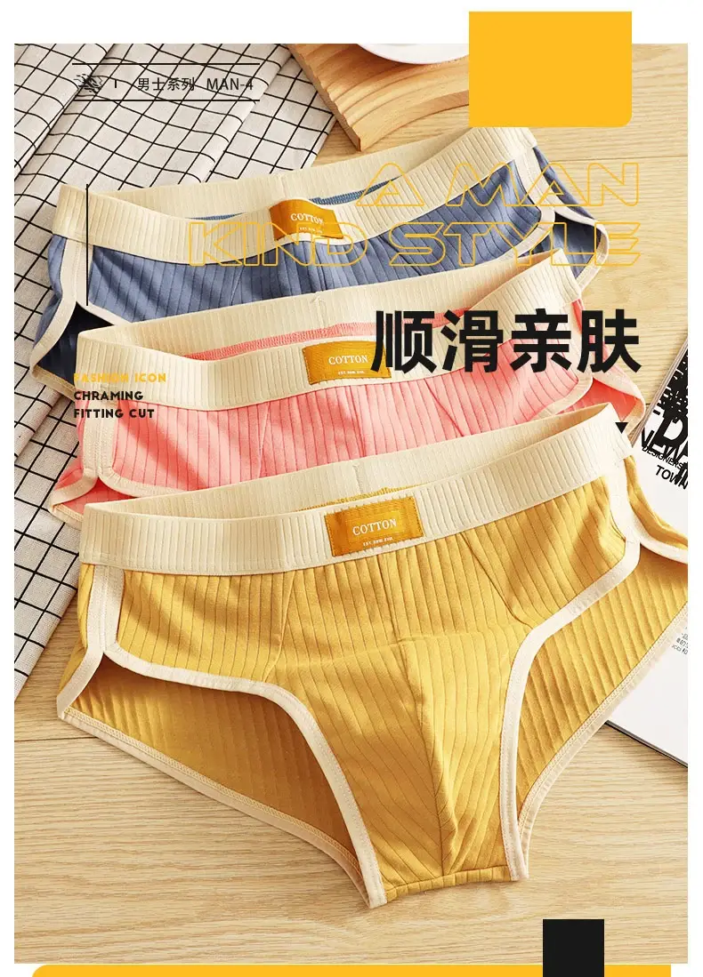 Men's Cotton Briefs High Quality Comfortable Underpants Breathable Shorts Underwear Soft U Bulge Pouch Sexy Panties Homme Cueca — image 10