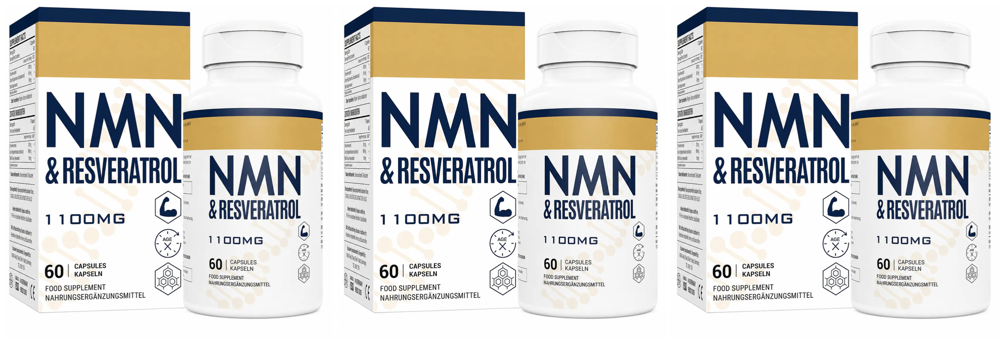 NMN+Resveratrol 60 Capsules Powerful Antioxidant Supplement for Heart Health & Anti-Aging Enhanced with Black Pepper Extract — image 9