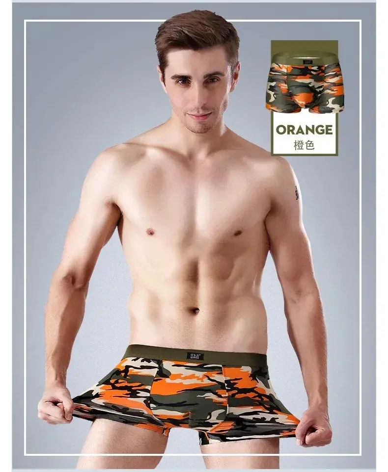 4Pcs Camouflage Boxer Men Underwear High-quality Bamboo Fiber High Elasticity Sexy Men Boxer Shorts Underwear Hombre Underpants — image 7