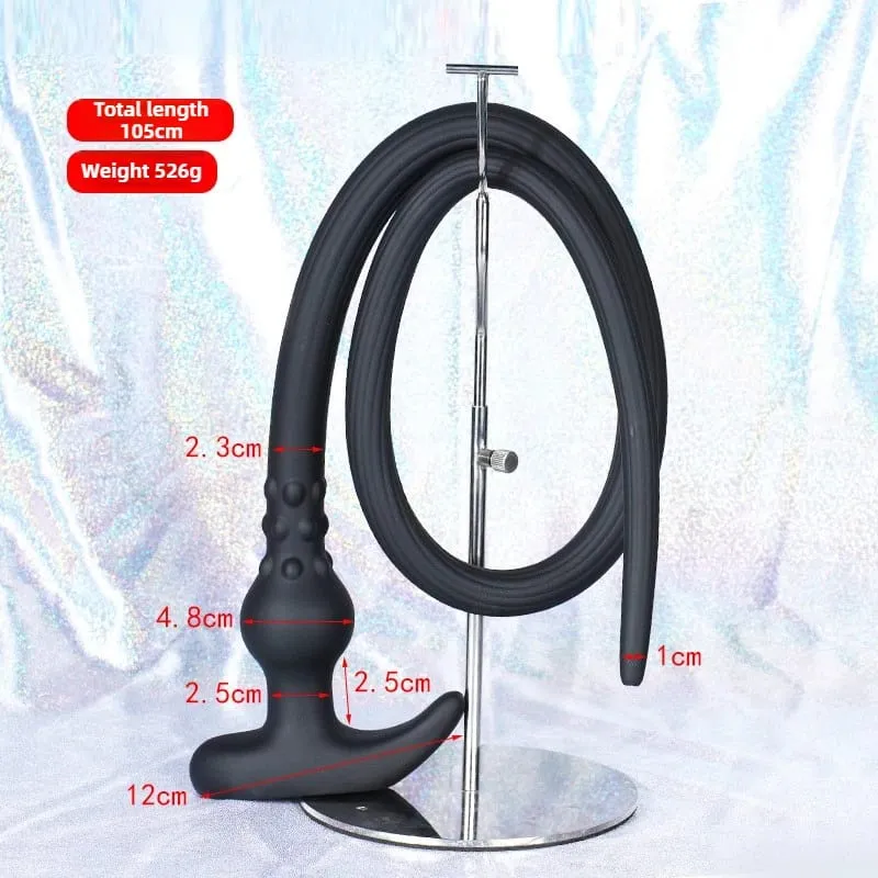 105CM Long Anal Plug Wearable Silicone Buttplug Hollow Anus Vagina Cleaner Dilator Sex Toys For Women Men Gay Prostate Massager — image 8
