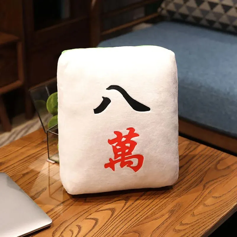 Creative Mahjong Pillow Cushion Chinese Plush Toy Car Chair Backrest Dice Funny Nap Sofa Home Decor Gift Accompanying Decoration — image 14