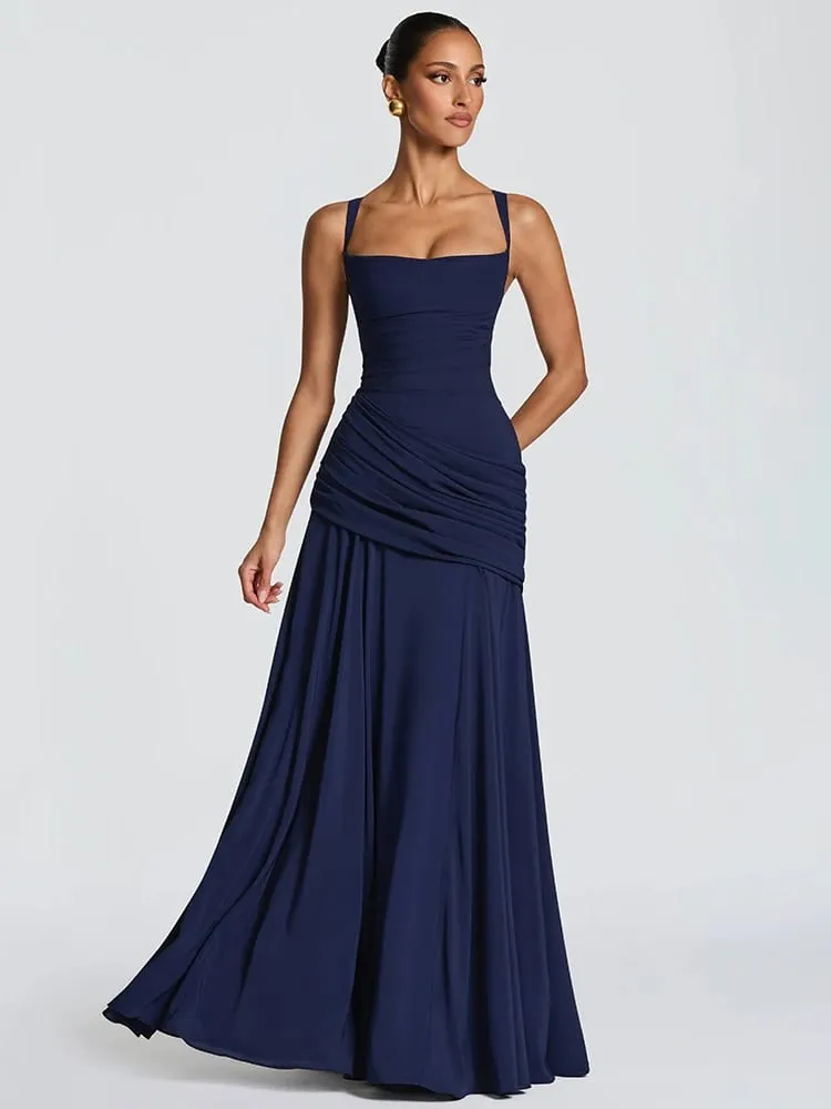 Mozision Off-shoulder Backless Sexy Maxi Dress Women Elegant Strapless Sleeveless Bodycon Ruched Club Party Long Dresses Female — image 6
