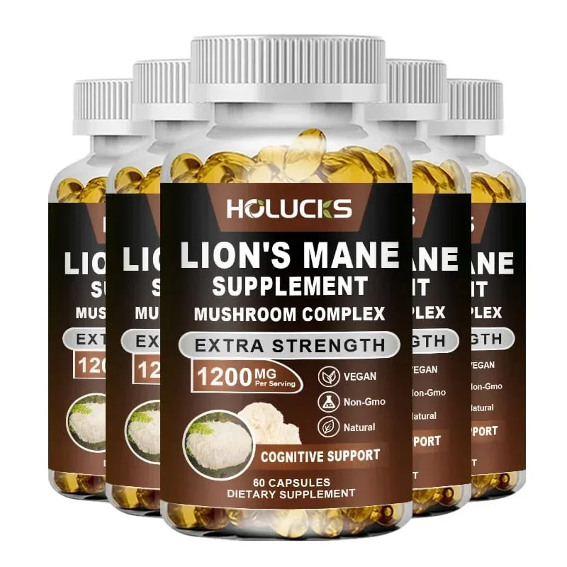 Premium Lion's Mane Mushroom Extract Supplement for Anxiety & Depression Calm Focus & Wellbeing Energy & Stress Non-GMO — image 9