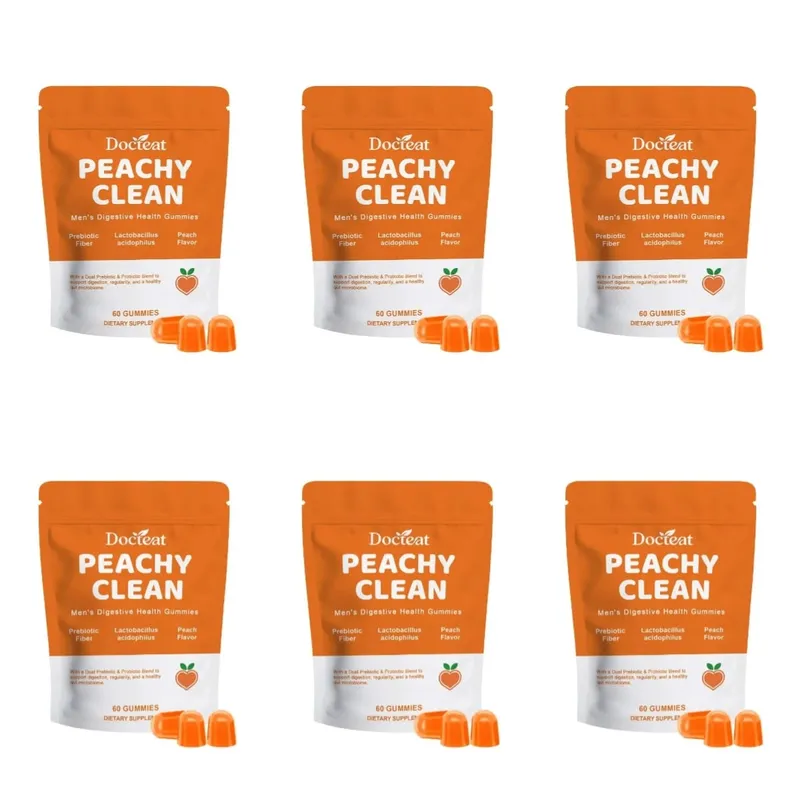 Men's Digestive Health Gummies – Prebiotic & Probiotic Blend – Peach Flavor Supports Men Gut Health Daily — image 10
