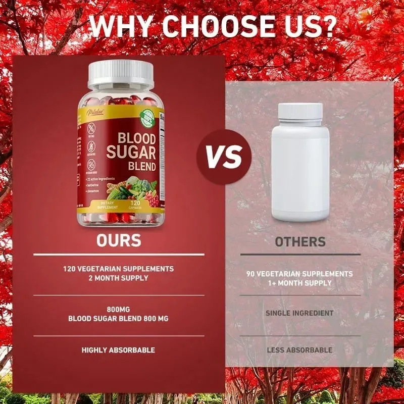 Blood Sugar Blend Capsules - Balanced Blood Sugar Metabolism Improves Hypoglycemia Increases Energy Improves Vitality — image 2
