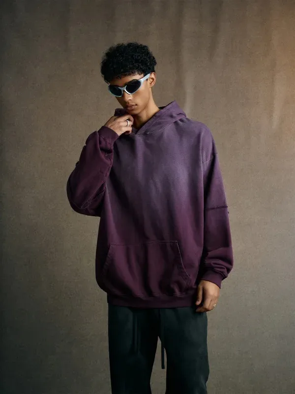 New Autumn Winter Men 400gsm Hoodies Streetwears High Street Heavy Weight Washed Cotton Sweatshirts Brand Tracksuit — image 21