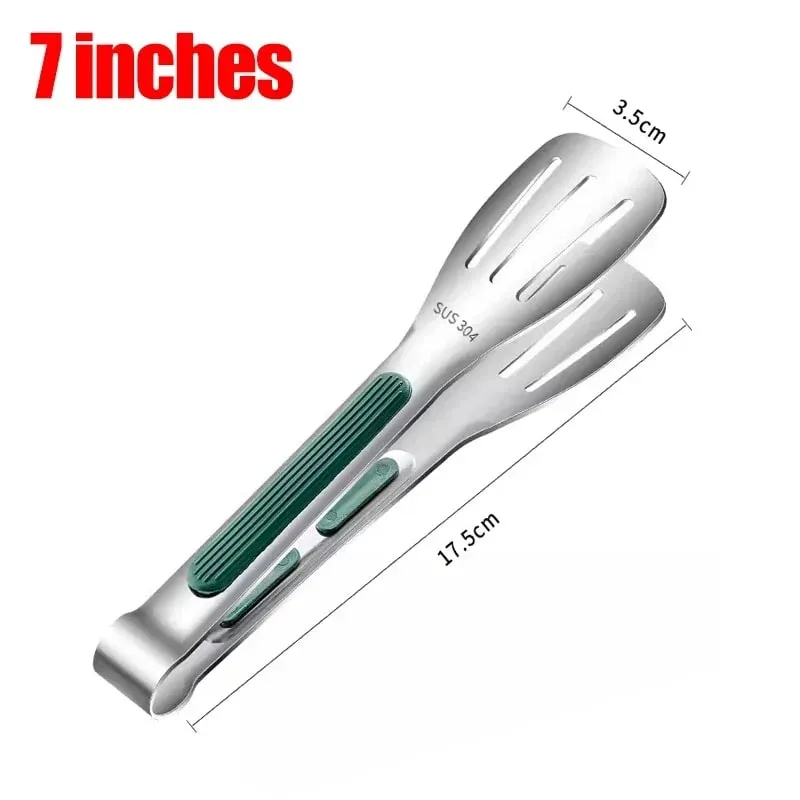 Stainless Steel Food Tongs Household Kitchen Thickened Heat-resistant Steak Tongs Food Buffet Barbecue Roasted Meat Bread Clips — image 11