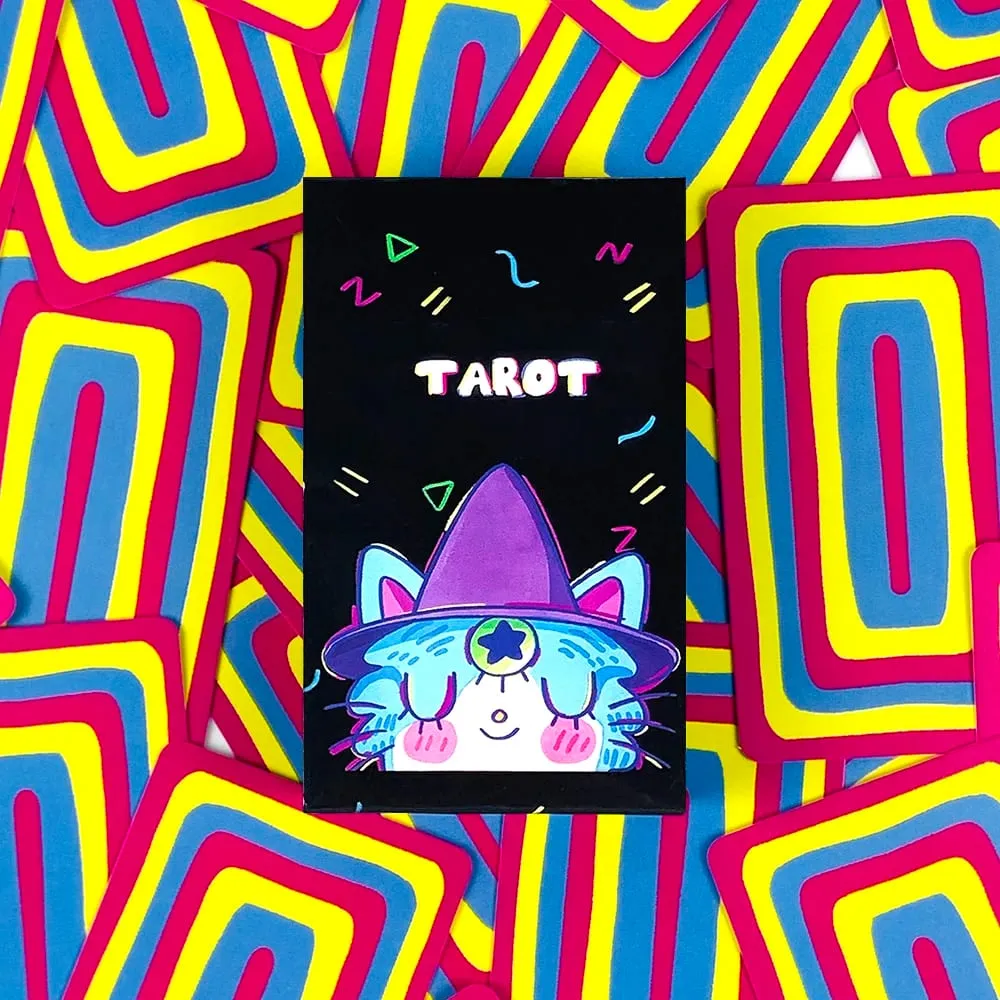 Cute Tarot Cards A 78PCS Oracles English Visions Divination Board Game Family Gathering Game Halloween and Christmas Gifts
