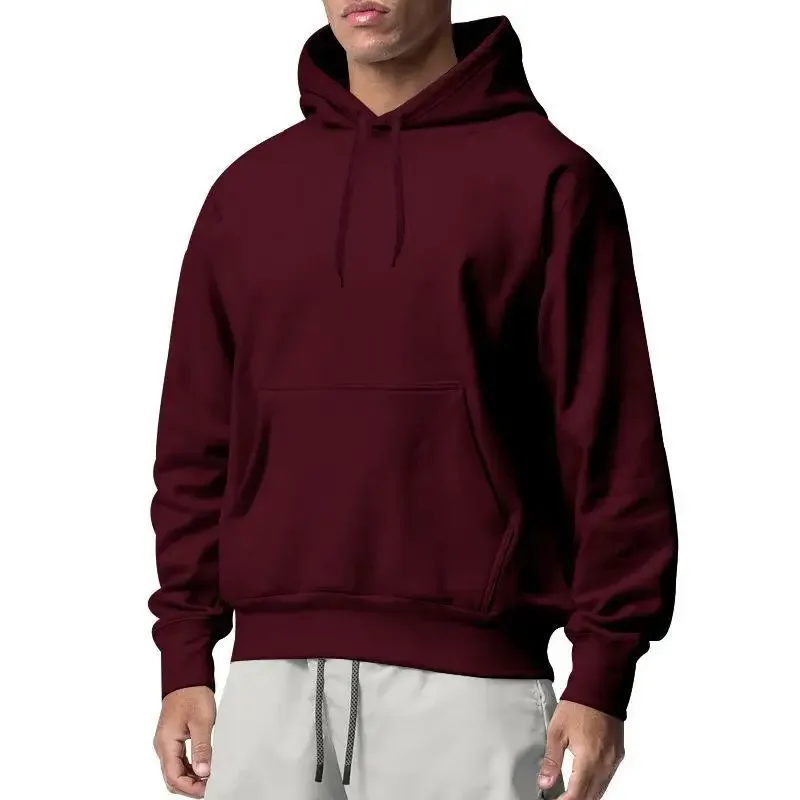 2026 New Men's Fashion Harajuku Hooded Sweatshirts Casual All-match Pullovers Male Streetwear Autumn Winter Fleece Warm Hoodies — image 21
