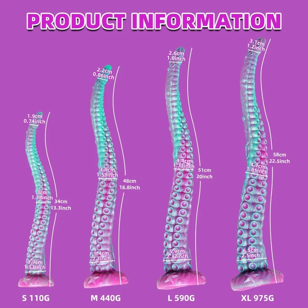 Fantasy Tentacle Dildo Monster Shape Soft Silicone Anal Plug Prostate Massager Huge Fake Penis Adult Erotic Sex Toys for Women