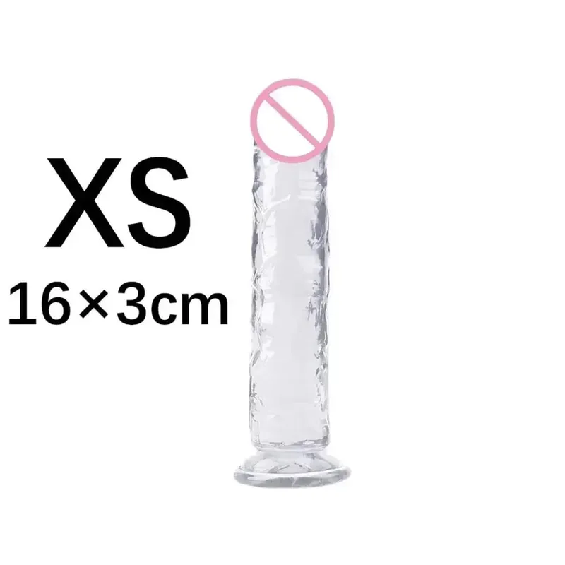 Cheap Women Erotic Anal 5 Colors Big Transparent Dildo Suction Cup Jelly Dick Sex Toys Soft Clitori Vaginal Masturbators Penis