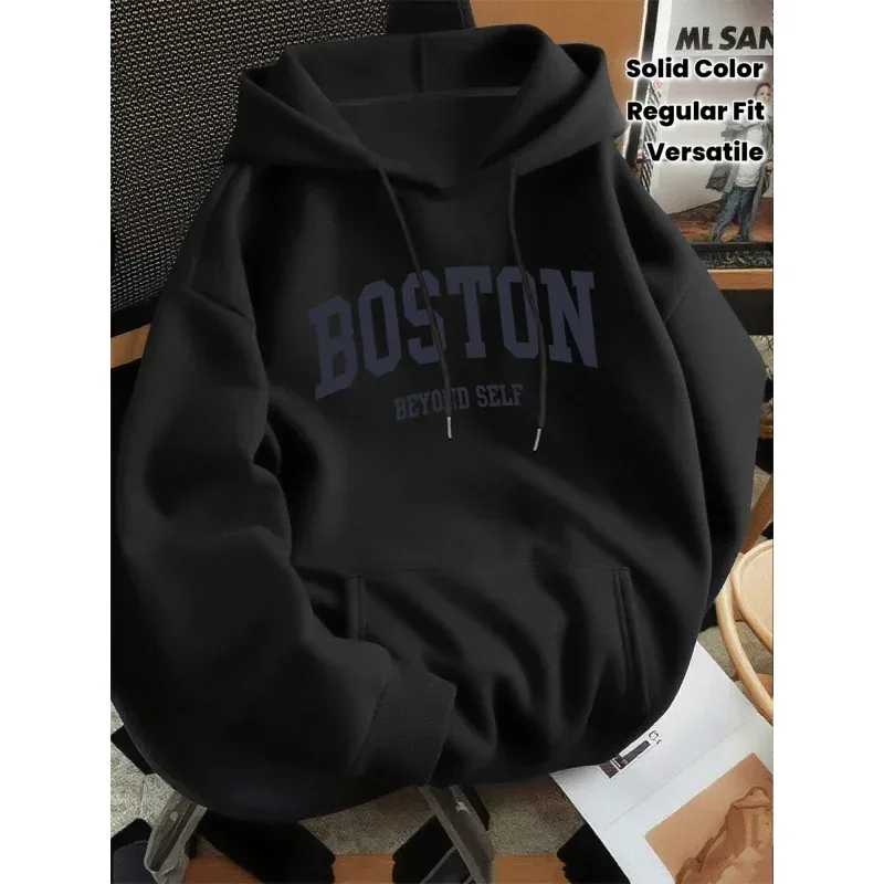 2026 New Men's Loose Hoodie Thin Spring Autumn Versatile Casual No Pilling Fade Resistant — image 4