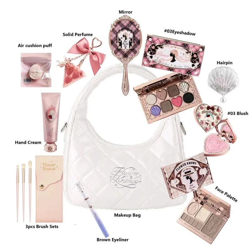 Flower Knows Makeup Set Midsummer Fairytales Flowerknows Foundation Little Angel Highlight Strawberry Rococo Lip Glaze 11pcs Kit — image 16