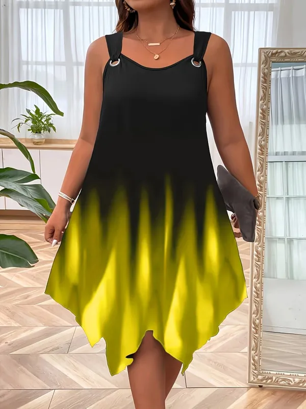 Chic Plus Size Women's Sundress with Stylish Strap Design for Effortless Summer Elegance — image 5