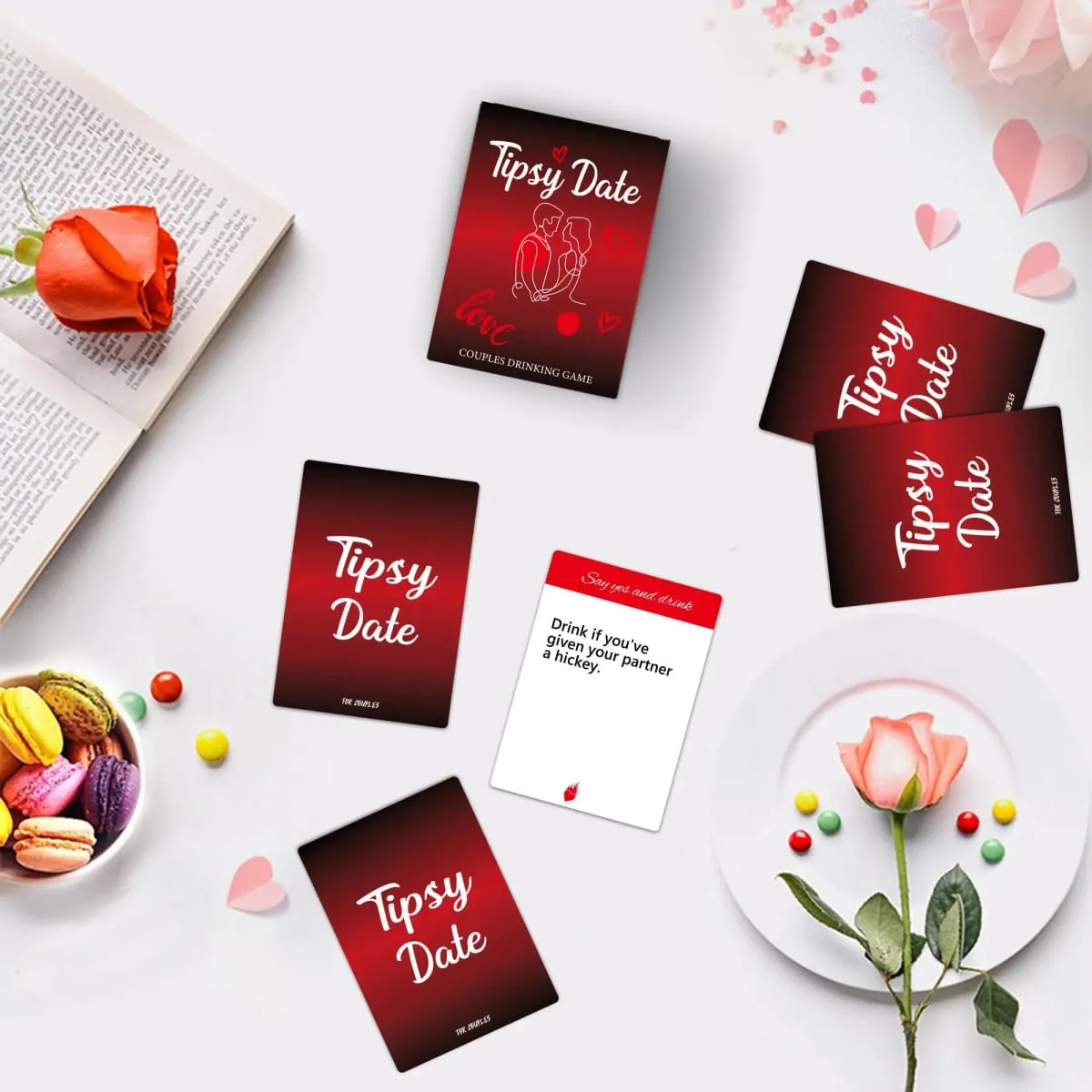 50 pcs Tipsy Date Drinking Card Game for Couple Dates Friends Gatherings Valentine's Day gift — image 5